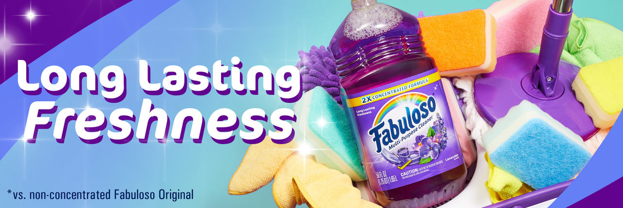 Fabuloso banner image with slogan Long Lasting Freshness