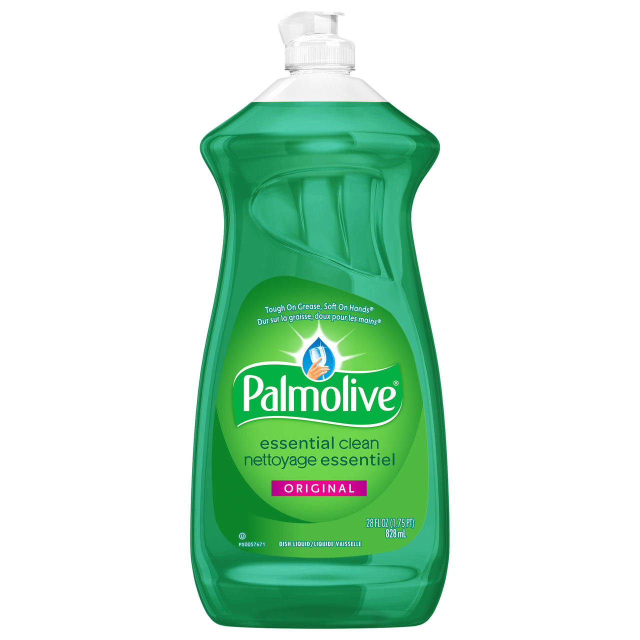 Palmolive Essential Clean Original dish soap bottle on white background.