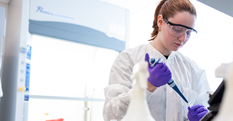 Colgate-Palmolive scientist testing out the latest innovative skincare products in a lab.